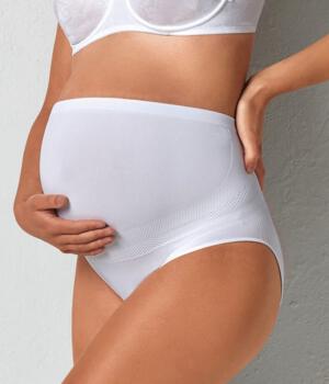 Těhotenské kalhotky bílé vysoké anita