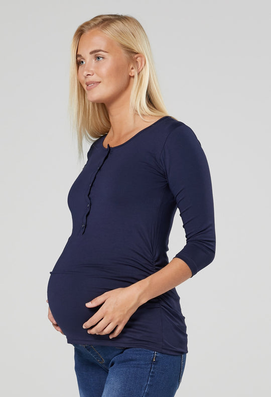 Těhotenské a kojící tričko modré