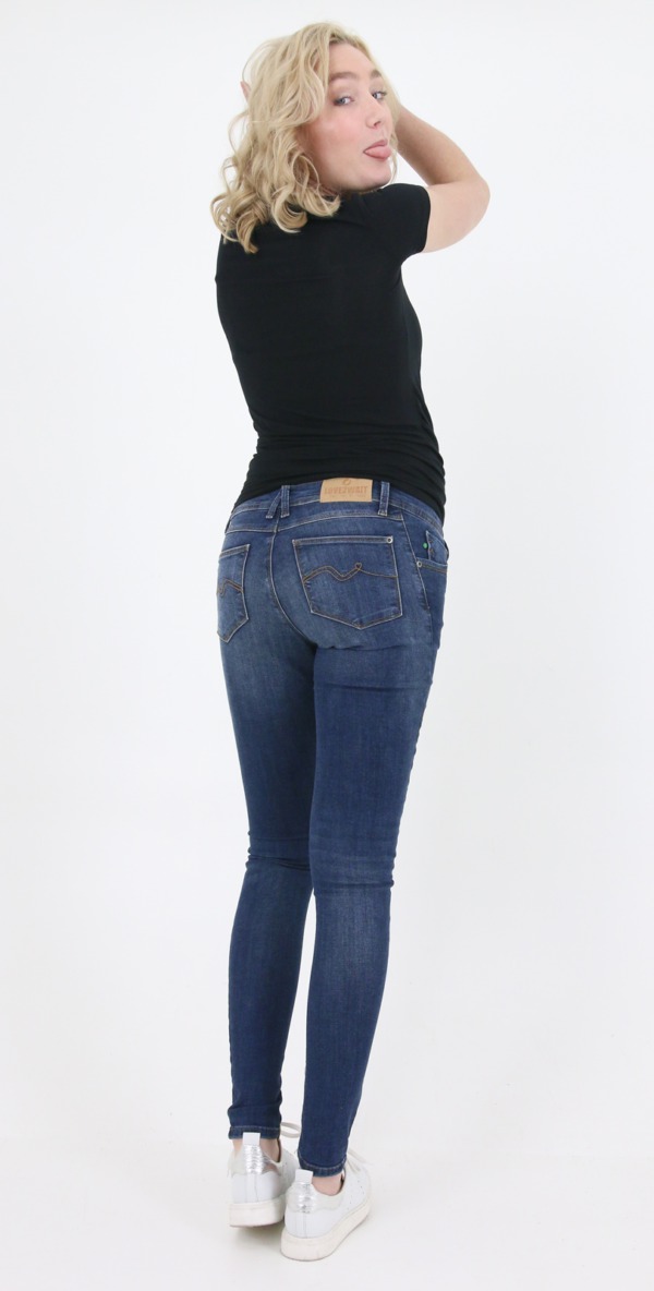 Těhotenské džíny modré skinny