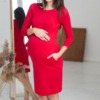 Těhotenské šaty červené kojící