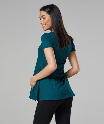 Těhotenské a kojící tričko zelené