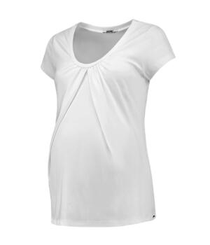 Těhotenské a kojící tričko bílé