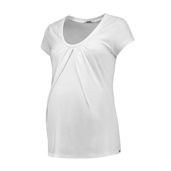 Těhotenské a kojící tričko bílé