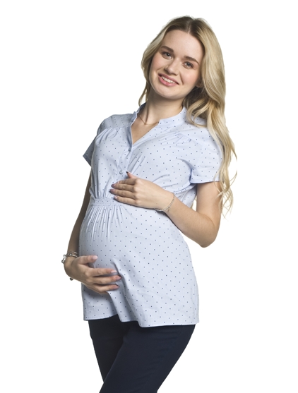 Těhotenská košile s krátkým rukávem