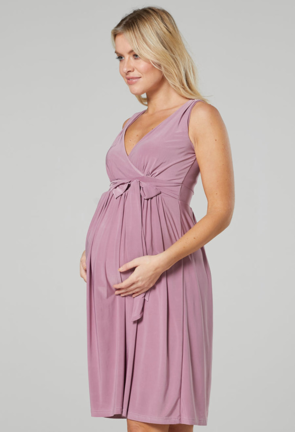 Letní těhotenské šaty liliové