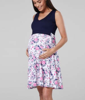 Těhotenské šaty na ramínka kojící