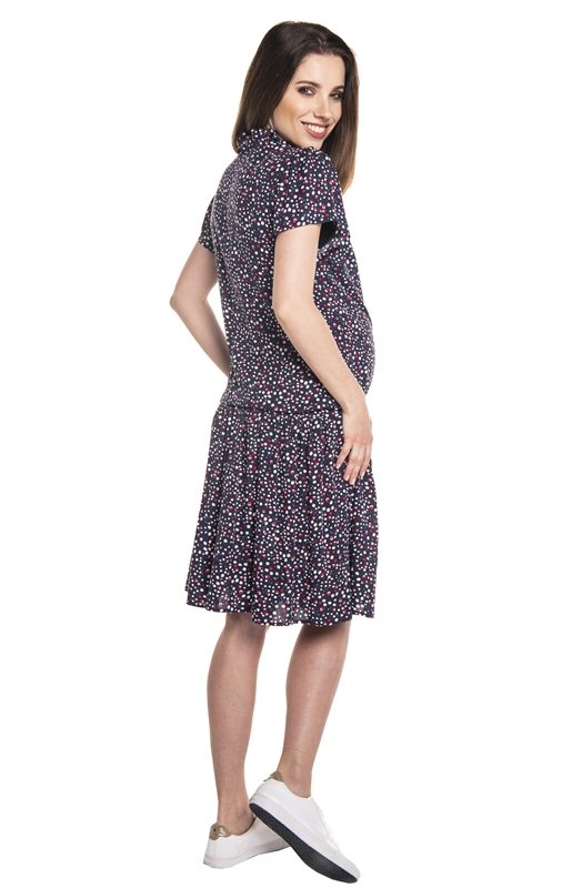 Těhotenské a kojící šaty s barevnými puntíky