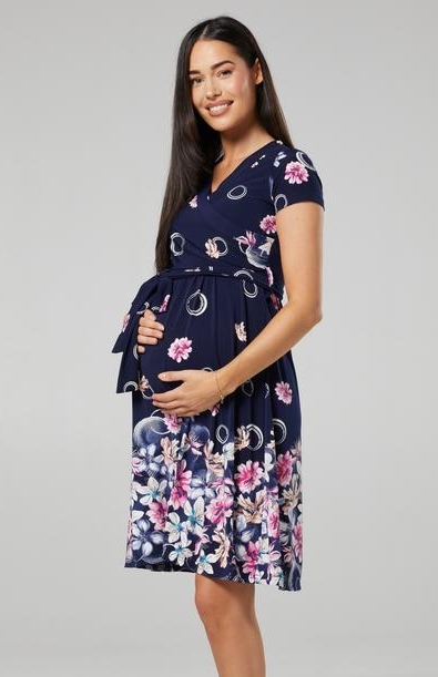 Těhotenské a kojící šaty se vzorem