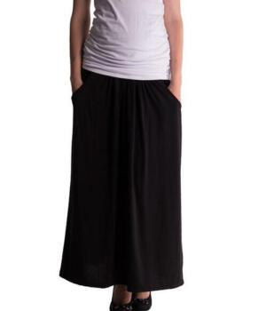 Těhotenská sukně černá dlouhá