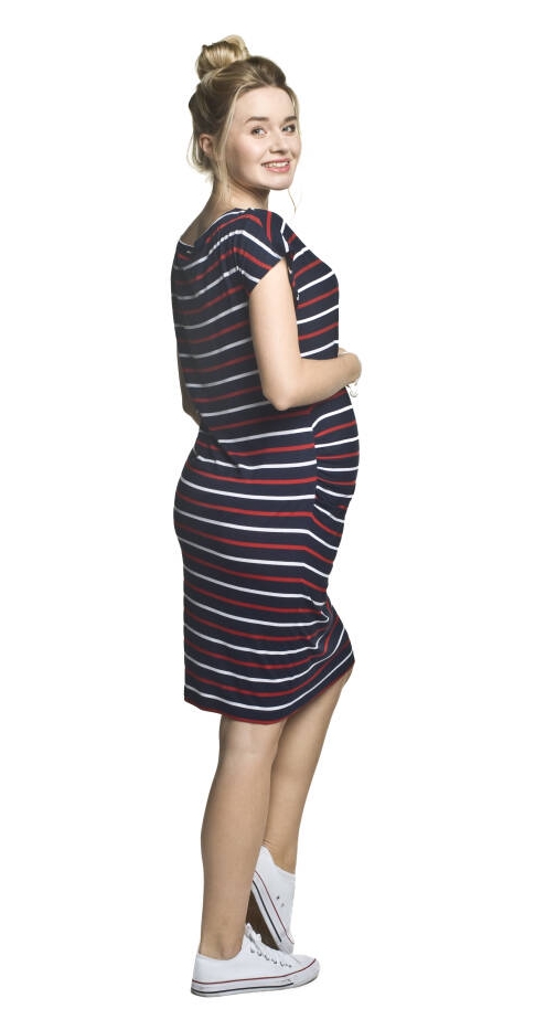 Těhotenské šaty pruhované