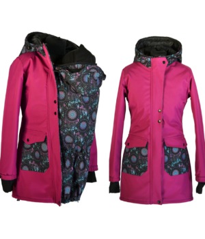 Softshellový nosící kabát fialový