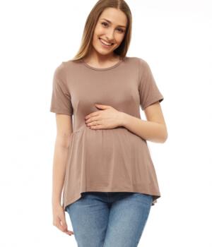 Těhotenské tričko béžové