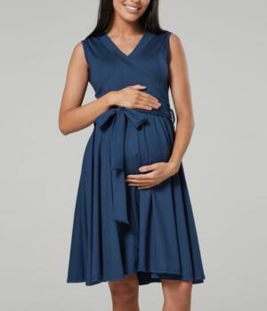 Těhotenské a kojící šaty modré