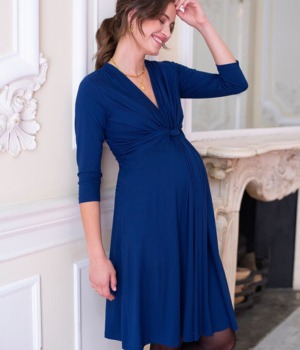 Těhotenské šaty modré