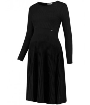 Svetrové těhotenské šaty černé
