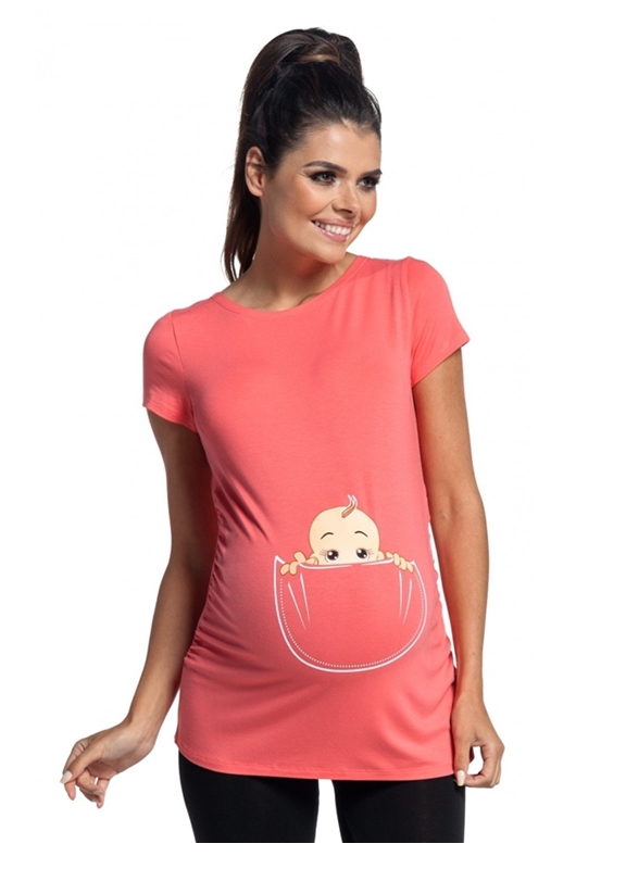 Těhotenské tričko s miminkem v kapse vtipné