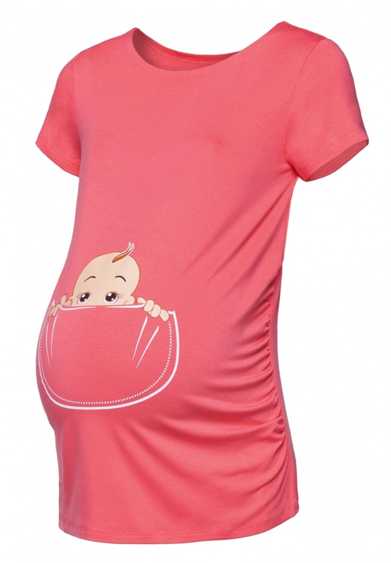 Těhotenské tričko s miminkem v kapse vtipné