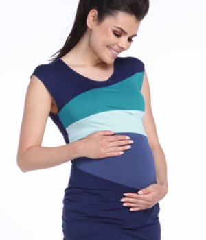 Letní těhotenské a kojící tričko Happy mama