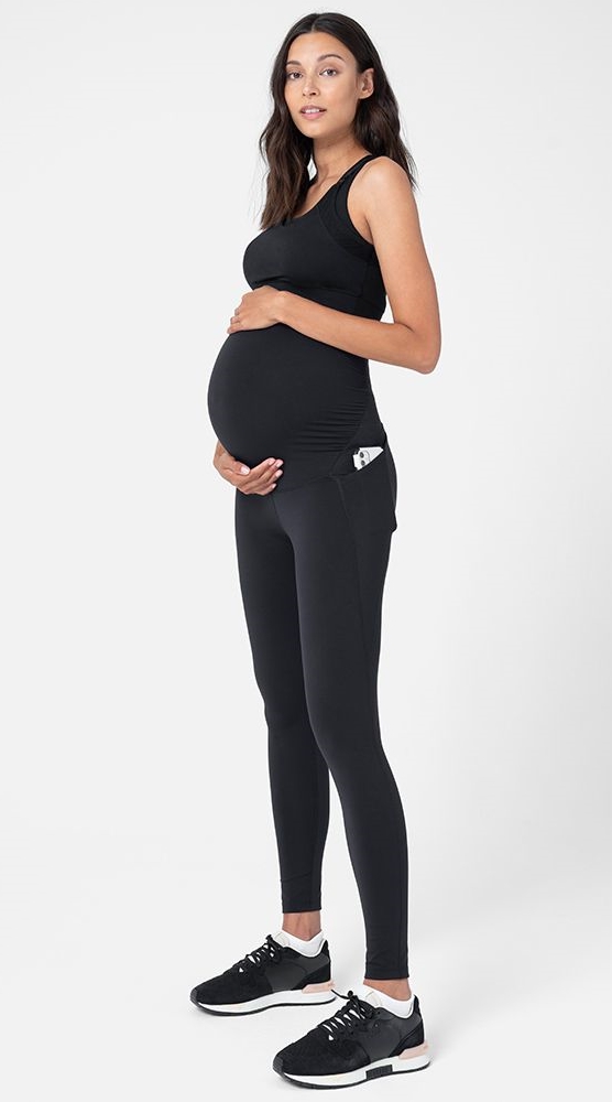Těhotenské legíny sportovní černé