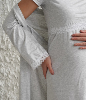 Těhotenská a kojící košilka šedá
